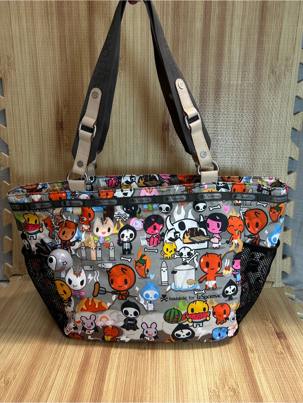 Vintage Tokidoki for LeSportsac Buon Viaggio Inferno Tote Bag - Picture 2 of 14